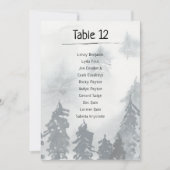 Hochzeitskarte für die Tischnummer (Vorderseite)