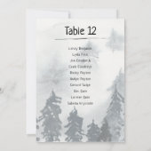 Hochzeitskarte für die Tischnummer (Rückseite)