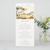 Hochzeitskarte für die Wasserfarbenwelt Afrikas Einladung (Stehend Vorderseite)