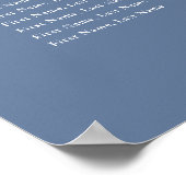 Hochzeitskarte für duftige blaue Flora mit 8 Tisch Poster (Ecke)