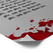 Hochzeitskarte für elegante Damassohle Poster (Ecke)