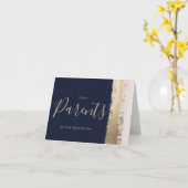 Hochzeitskarte für Eltern, Marine Karte (Gelbe Blume)
