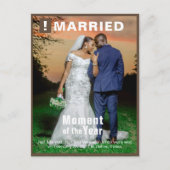 Hochzeitskarte für Foto Fun Magazine Cover Postkarte (Vorderseite)