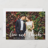 Hochzeitskarte für Foto Wood Liebe und Dankkarte Einladung (Vorderseite)