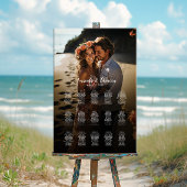 Hochzeitskarte für Fotos, elegant 15 Tische Poster