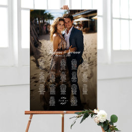 Hochzeitskarte für Fotos, elegant 17 Tische Poster