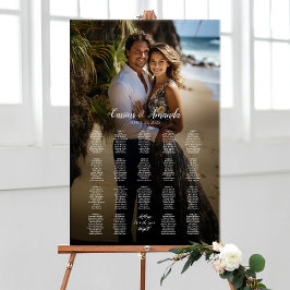Hochzeitskarte für Fotos, elegant 19 Tische Poster