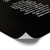 Hochzeitskarte für Fotos, elegant 20 Tische Poster (Ecke)