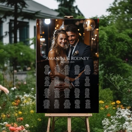 Hochzeitskarte für Fotos, elegant 20 Tische Poster