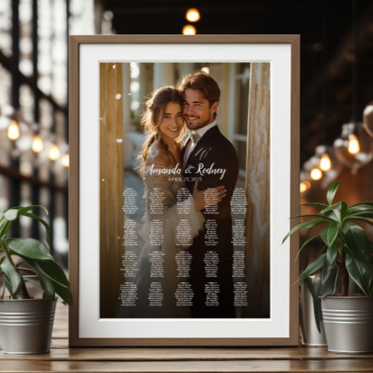 Hochzeitskarte für Fotos, elegant 20 Tische Poster