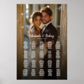 Hochzeitskarte für Fotos, elegant 20 Tische Poster (Vorne)