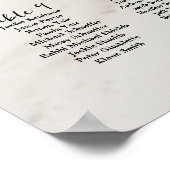 Hochzeitskarte für Fotos, modern Poster (Ecke)