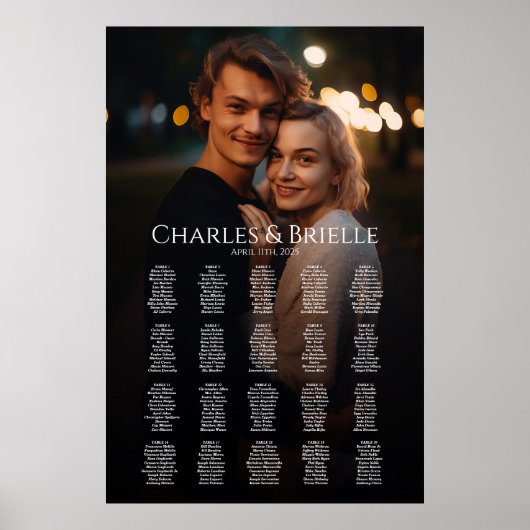 Hochzeitskarte für Fotos Poster (Vorne)