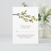 Hochzeitskarte für gegrillte Zweige RSVP Karte (Stehend Vorderseite)