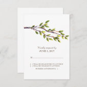 Hochzeitskarte für gegrillte Zweige RSVP Karte (Vorne/Hinten)
