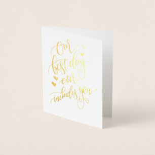 Hochzeitskarte für Gold Foil Brautparty Folienkarte