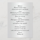 Hochzeitskarte für Gold Menükarte (Rückseite)