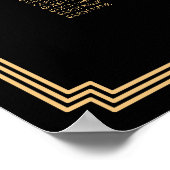 Hochzeitskarte für Gold und Black Art Deco Poster (Ecke)