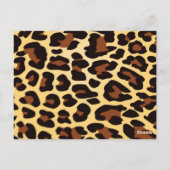 Hochzeitskarte für Gold und Black Leopard - Tischn Postkarte (Rückseite)