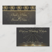 Hochzeitskarte für Golden Spiders Begleitkarte (Vorne/Hinten)