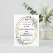 Hochzeitskarte für goldene Vegetation (Stehend Vorderseite)