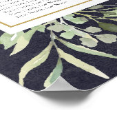 Hochzeitskarte für Grünkartentafeln Poster (Ecke)