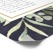 Hochzeitskarte für Grünkartentafeln Poster (Ecke)