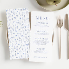 Hochzeitskarte für hellblaue Wildblume