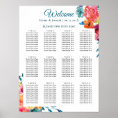 Hochzeitskarte für helle Sommerblumen Poster (Vorne)