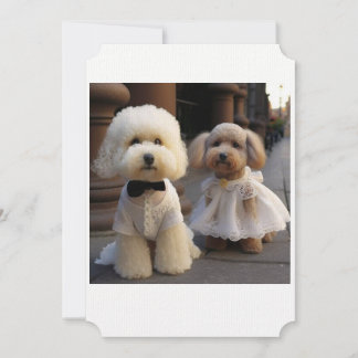 Hochzeitskarte für Hundebesitzer Einladung