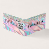 Hochzeitskarte für Iridescent Foil und Glitzer Visitenkarten (Vorderseite)