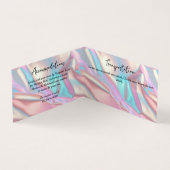 Hochzeitskarte für Iridescent Foil und Glitzer Visitenkarten (Innenseite)