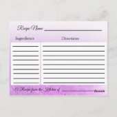 Hochzeitskarte für Lavendel und Goldschmetterlinge Postkarte (Rückseite)