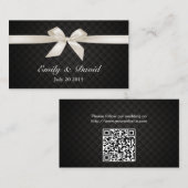 Hochzeitskarte für Luxury Elfenbein Begleitkarte (Vorne/Hinten)