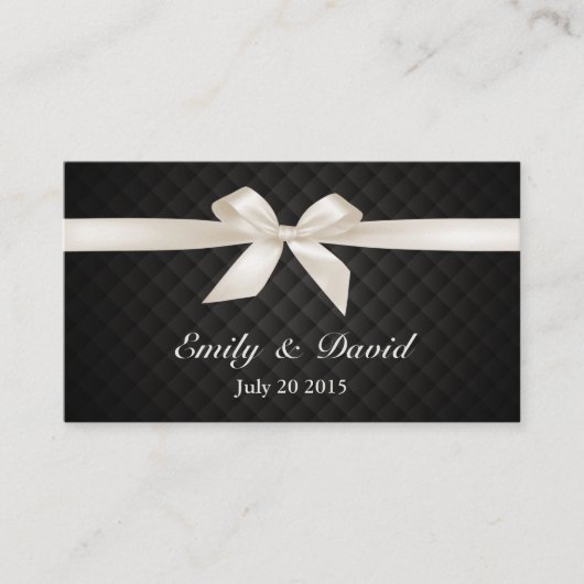 Hochzeitskarte für Luxury Elfenbein Begleitkarte (Vorderseite)