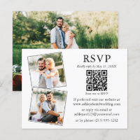 Hochzeitskarte für Minimalistische QR-UAWG mit 3 F