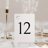 Hochzeitskarte für Minimalistische Tischnummer