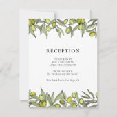 Hochzeitskarte für moderne Olivenhaine Einladung (Vorderseite)