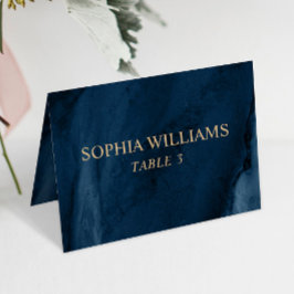 Hochzeitskarte für Navy Blue & Gold Tischnummer