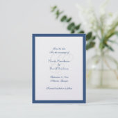 Hochzeitskarte für Navy-Grenze Einladung (Stehend Vorderseite)