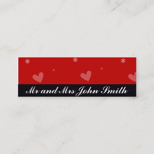 Hochzeitskarte für neue Adresskarten Mini Visitenkarte (Vorderseite)