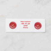 Hochzeitskarte für neue Adresskarten Mini Visitenkarte (Rückseite)