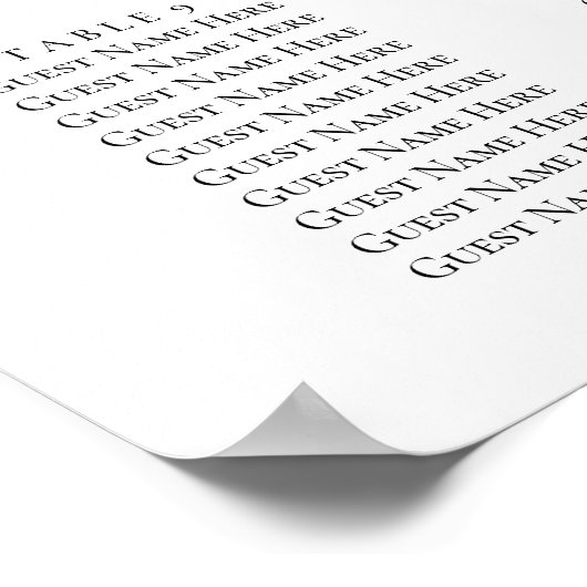 Hochzeitskarte für Olivenbäume Poster (Ecke)