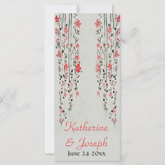 Hochzeitskarte für orientalisch-blumenfarbene Wass (Rückseite)