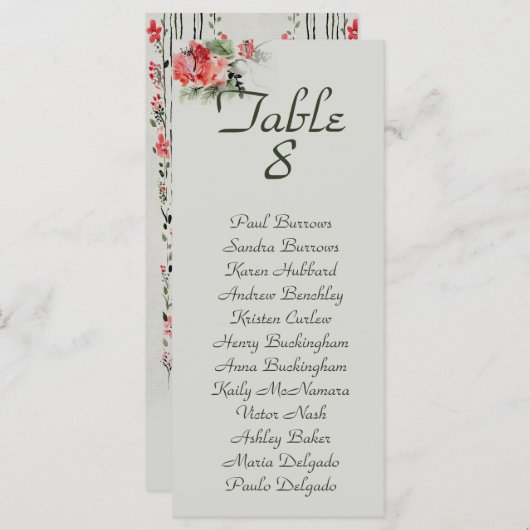 Hochzeitskarte für orientalisch-blumenfarbene Wass (Vorne/Hinten)