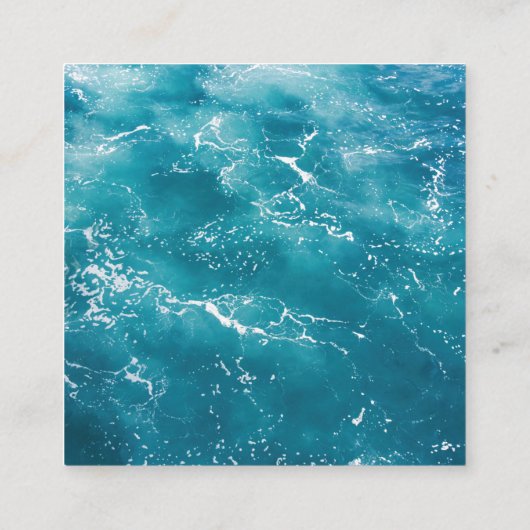 Hochzeitskarte für Ozeane und Blüten Begleitkarte (Rückseite)