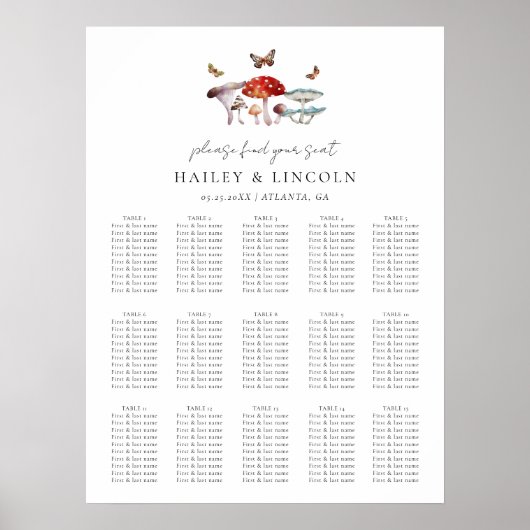 Hochzeitskarte für Pilze Poster (Vorne)