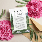 Hochzeitskarte für Pine Tree Forest Einladung