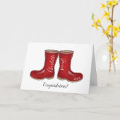 Hochzeitskarte für Rot-Schweissstiefel Karte (Gelbe Blume)