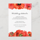 Hochzeitskarte für Rote Mohnblumen Begleitkarte (Vorderseite)